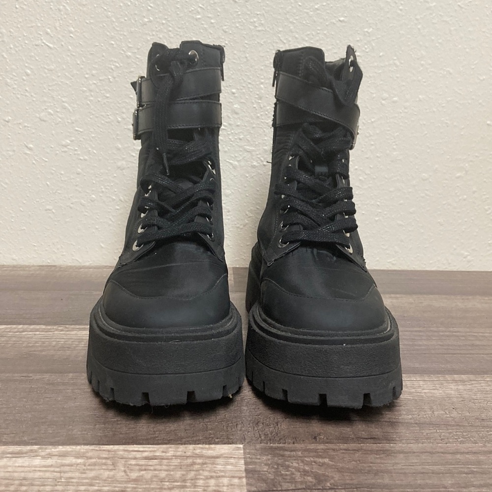 Zara Women’s Black Ankle Boots low heel black zipper Sz 8 - Picture 5 of 13